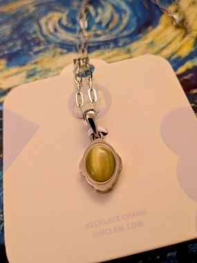Oh Clementine Misty Charm on Paperclip Necklace - NWT